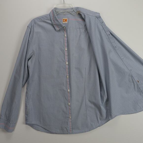 Hugo Boss Plaid Hidden Placket Shirt Men's XL Blue Cotton Button-Up Smart Casual - Picture 6 of 13